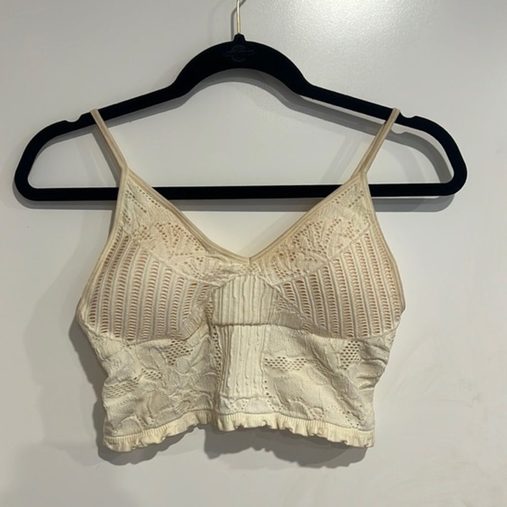 Ivory/white Lace Crop Top